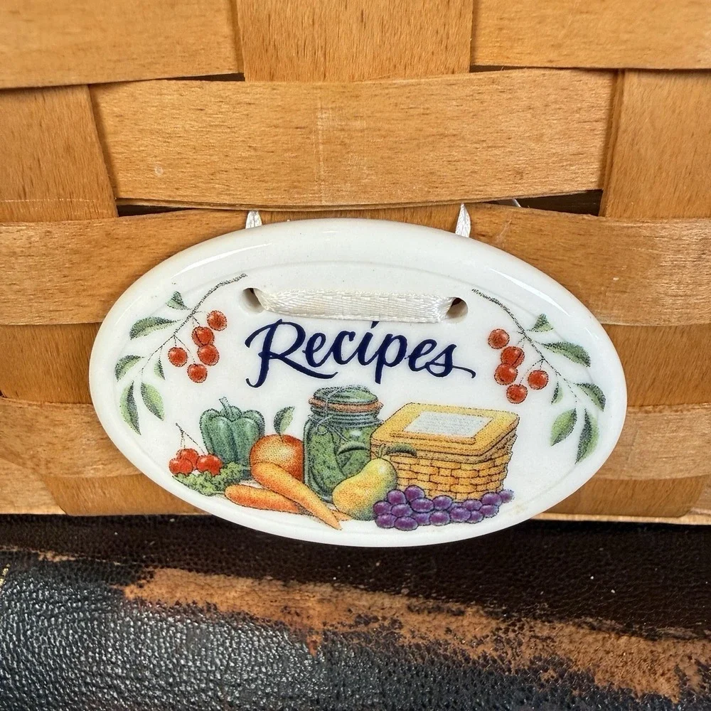 Vintage Longaberger Baskets Lot Of 3 Various Sizes Vegetable Recipe  Signed GUC